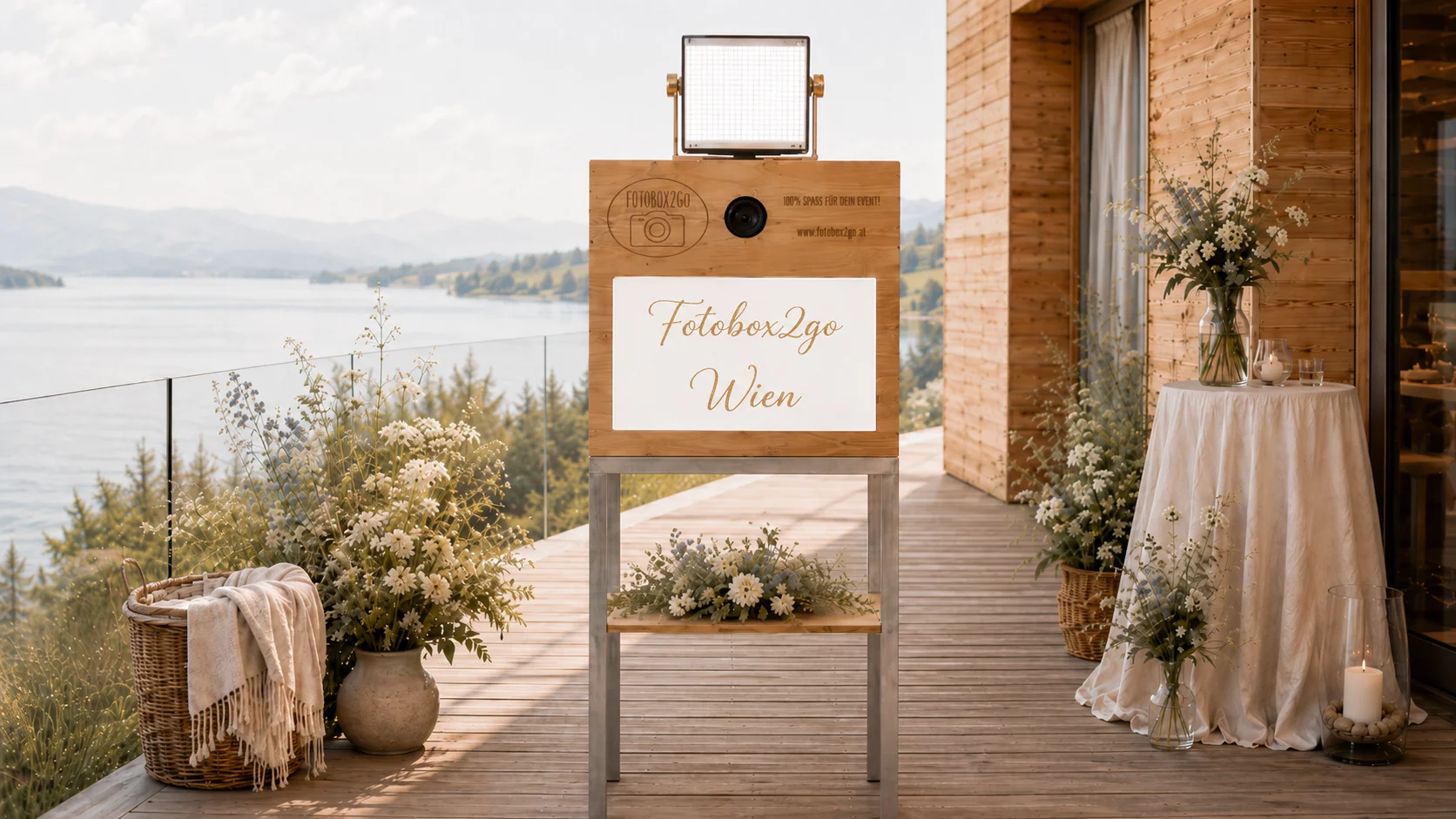 Fotobox2go Wien bei einer Feier.