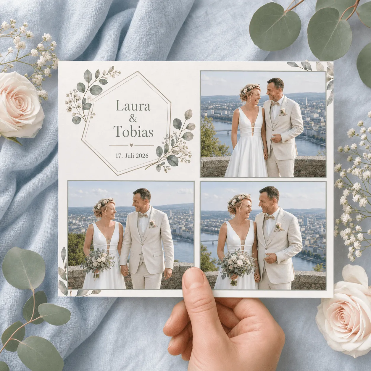 Auswahl an Foto-Props für Hochzeit und Feier.