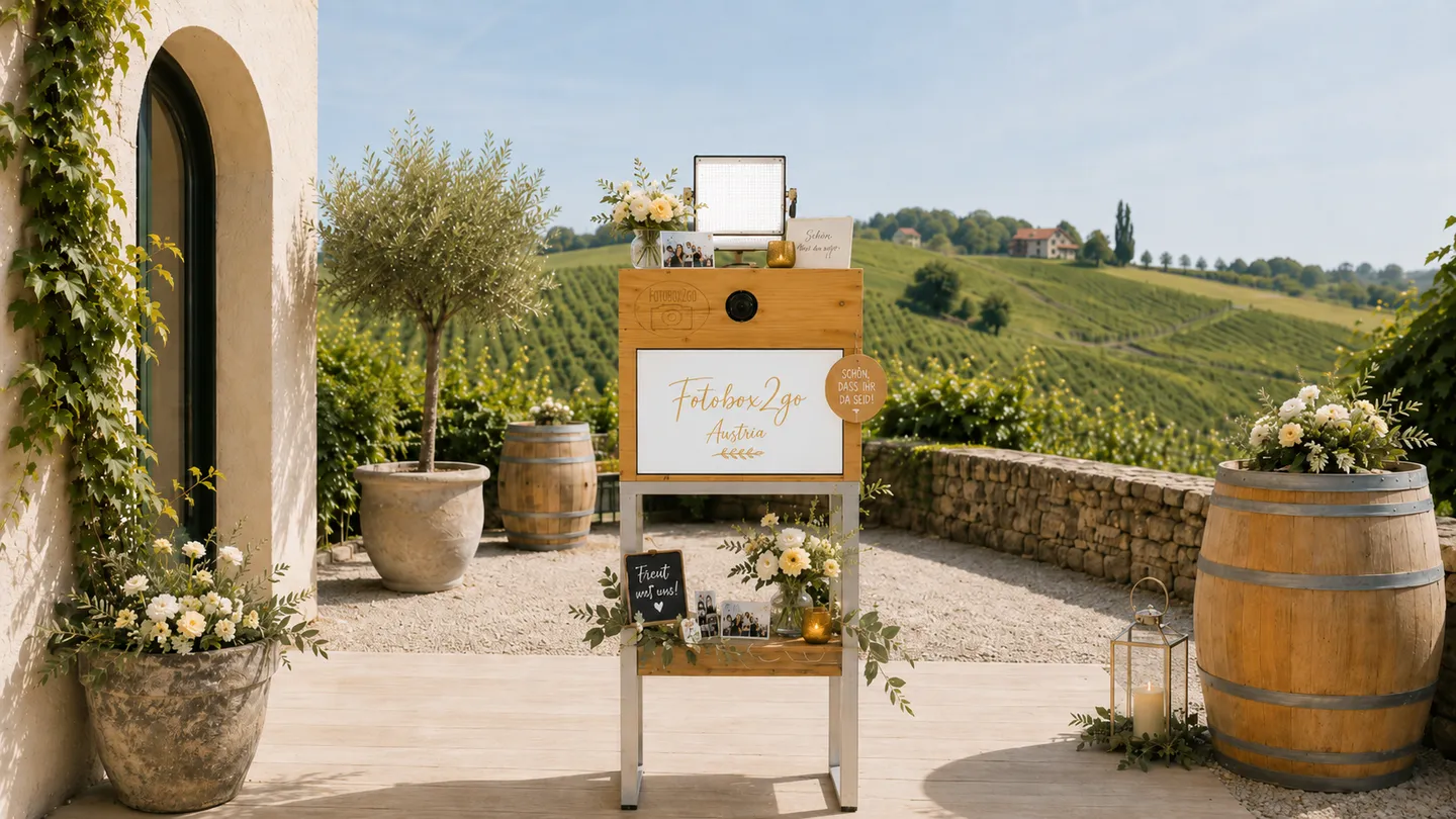 Fotobox2go bei einer Feier.