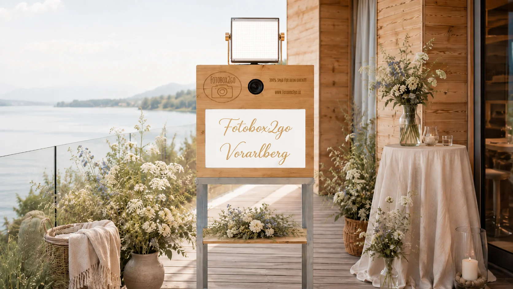 Fotobox2go Vorarlberg bei einer Feier.