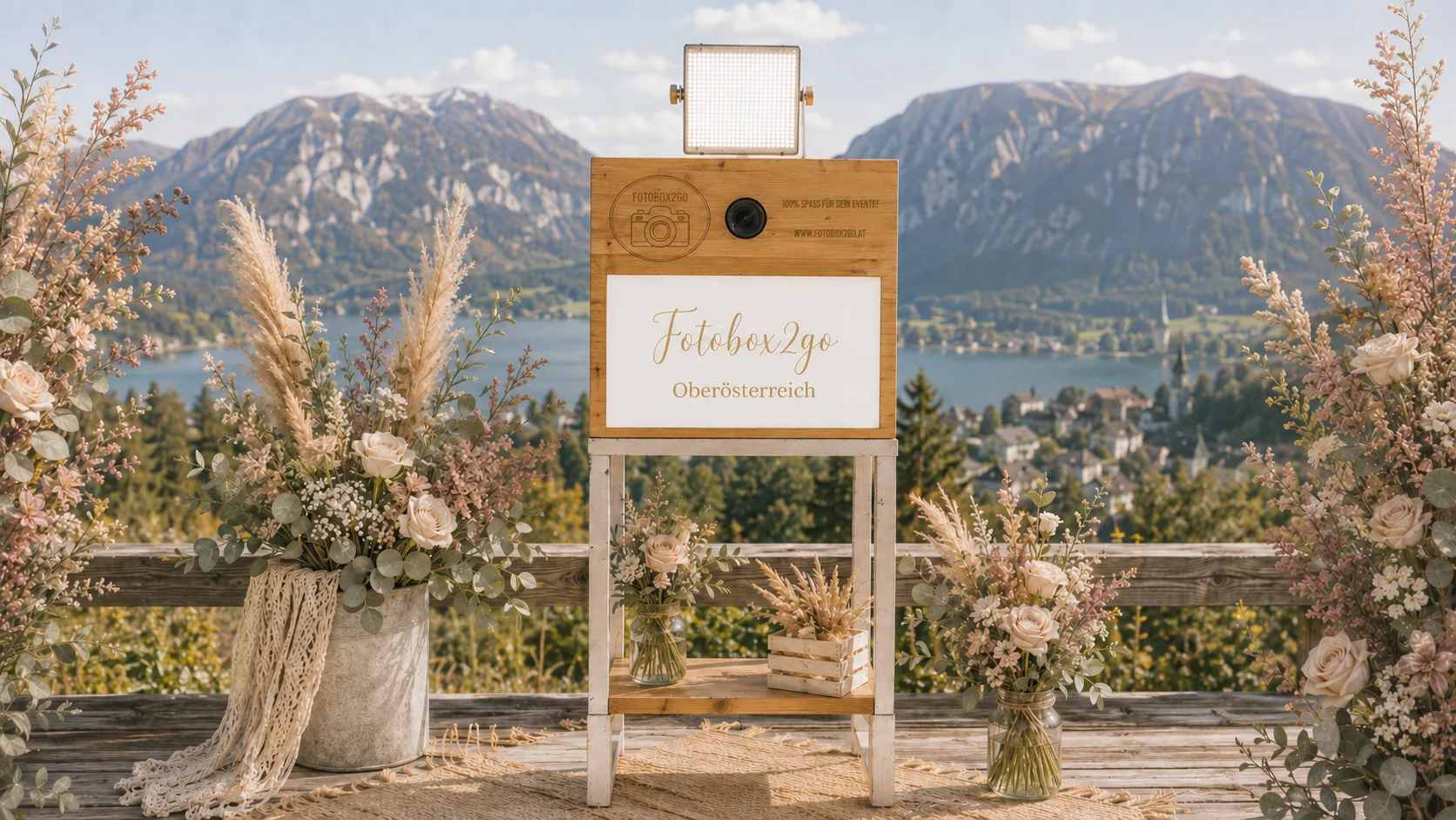 Fotobox2go Salzkammergut bei einer Feier.
