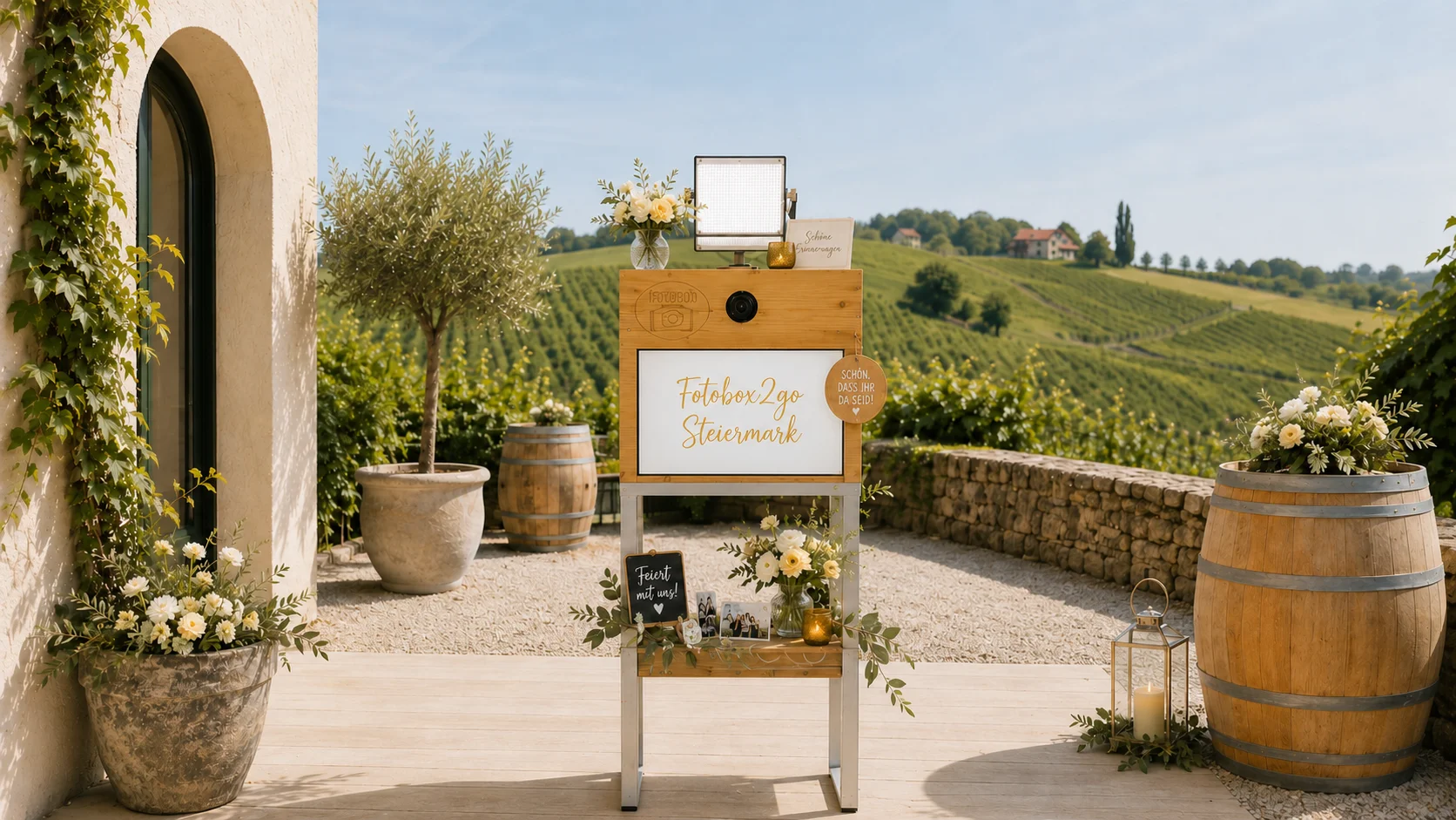 Fotobox2go Steiermark bei einer Feier.
